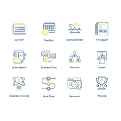 Set Of Financial Business Vector Icon Design