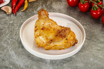 Roasted chicken leg with spices
