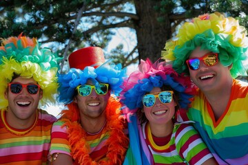 LGBTQ Pride ambiance. Rainbow social colorful torus diversity Flag. Gradient motley colored equal rights reforms LGBT rights parade festival lgbtq+ comedians diverse gender illustration
