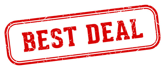 best deal stamp. best deal rectangular stamp on white background