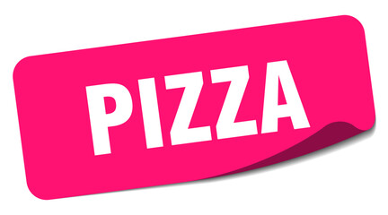 pizza sticker. pizza label