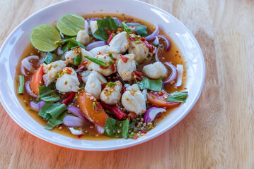 Spicy Seafood Salad, thai food (yum)