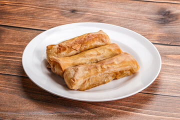 Traditional crispy fried stuffed springroll