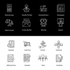 Financial Business Vector Icon Design Collection