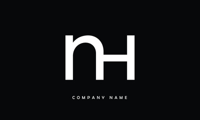 NH, HN, N, H Abstract Letters Logo Monogram