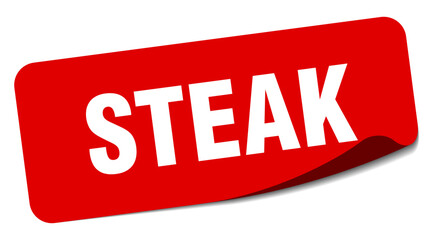 steak sticker. steak label