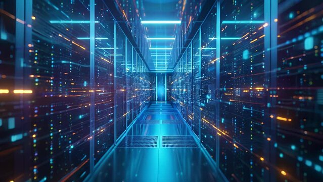 A zoomedin view of a 5G network server showcasing its powerful processing capabilities and ability to handle complex data tasks at high speeds making it a scalable solution
