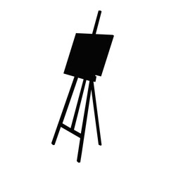 easel silhouette, on white background vector