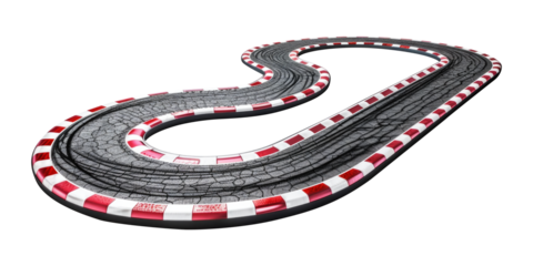 A race track isolated on transparent background.
