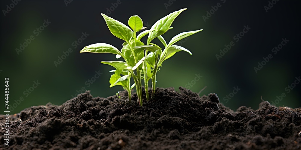 Poster enhancing carbon sequestration with biochar soil additive. concept carbon sequestration, biochar soi