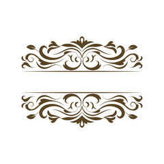 wedding invitation card vintage floral text box title frame illustration design 