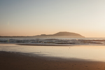 Fototapeta na wymiar A beautiful beach at sunset