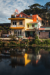Fototapeta premium Colorful houses in Vietnam
