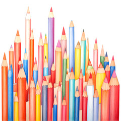 Teacher appreciation week, teachers' day, coloring pencils elementary school background illustration