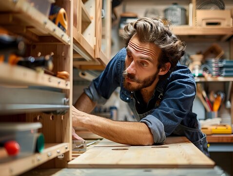Documentary Photography of Craftsman Assembling Ikea Kitchen