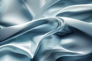 Minimal background of silver colored silk textile 
