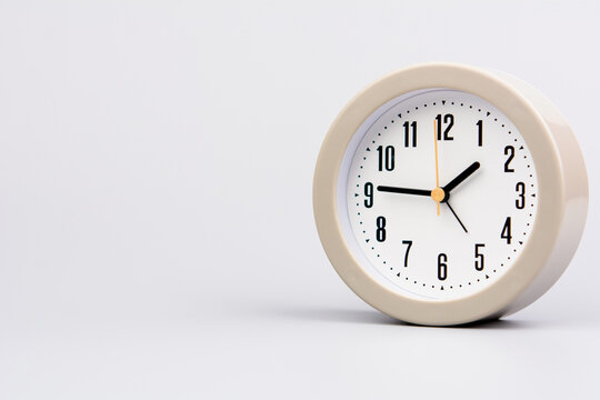Alarm clock. High quality studio photography, time concept and working with time.