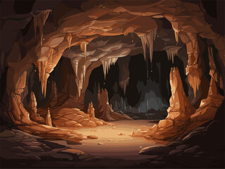 cave in the dark	
