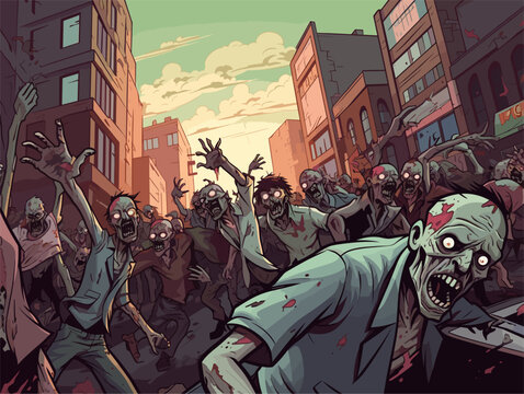 zombie attack in the city