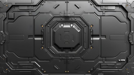 Scifi design external side walls panels abstract. clean calm grey color. Futuristic background 