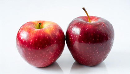 Red apple isolated on white background, clipping path, full depth of field