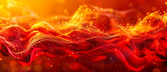 A spectacle of light and energy, where vibrant lines and glowing textures create a backdrop of abstract beauty