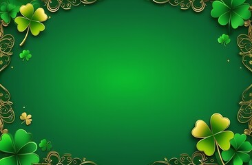 St patricks day background with clover. St patrick's day .