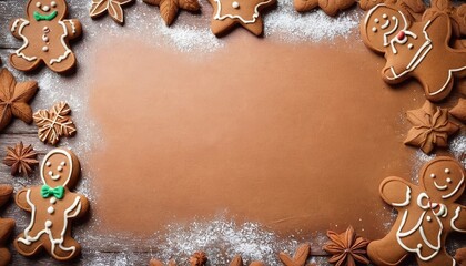 Christmas gingerbread. Baking background.