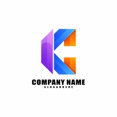 Colorful Letter K Logo