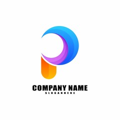 Colorful Letter P Logo Design