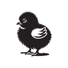 Fototapeta premium Spine-Chilling Easter Chick Set of Silhouette - Unveiling the Cuteness through Easter Chick Illustration and Chick Vector - Easter Vector 