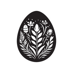 Awe-Inspiring Silhouette of Easter Egg Ensemble - Unraveling the Veil of Celebration with Easter Egg Illustration and Easter Egg Vector
