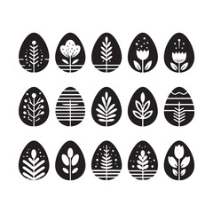 Silhouette of Easter Egg Spectacle - A Theatrical Display of Shadows and Festive Atmosphere with Easter Egg Vector - Easter Vector
