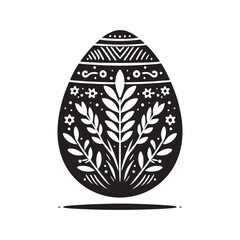 Silhouette of Easter Egg Extravaganza - A Journey into the Playful Macabre with Easter Egg Illustration and Easter Egg Vector
