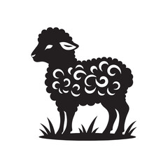 Dynamic Easter Lamb Silhouette Collection - Traversing the Festive Realms through Easter Lamb Vector - Easter Vector
