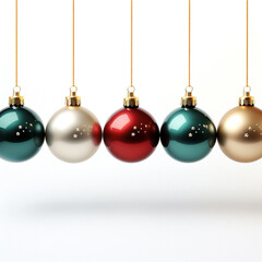 christmas balls on white background