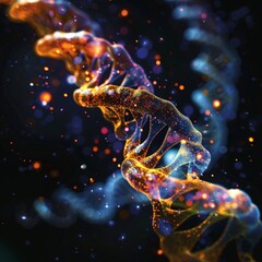 Mysteries of heredity captured in the helical swirls of glowing genes
