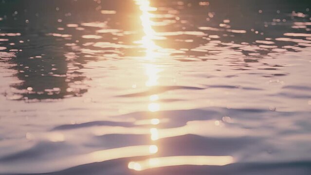 A serene river reflecting the soft pinks and oranges of the sunset with tall gres creating a dreamy atmosphere.