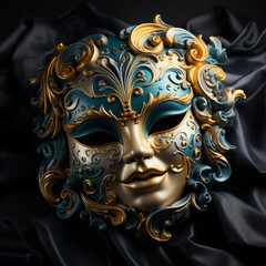 colorful venetian carnival mask