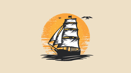 Ship illustration vector