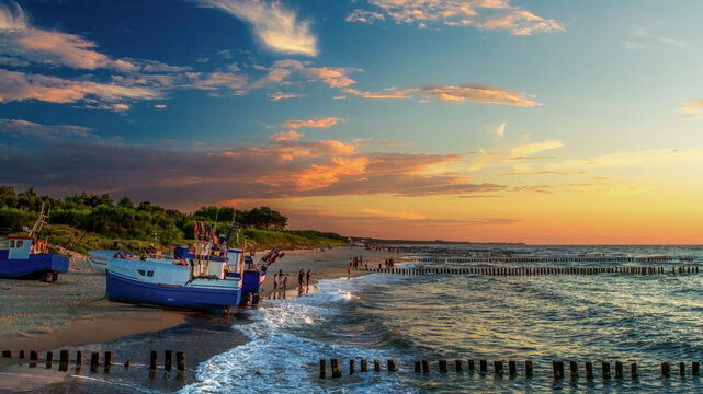 Abends am Ostsee-Strand