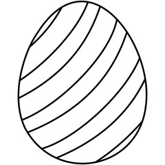 diagonal curve on Easter egg outline