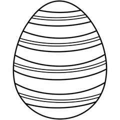 curve line on Easter egg outline