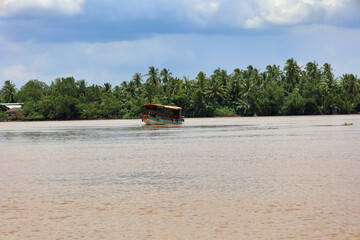 typical boat on the mekong delta