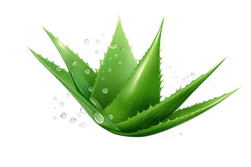 Aloe vera isolated on PNG Background. Generative Ai.