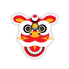 Chinese or Lunar New Year Lion head Lion dance costume
