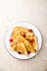 Traditional homemade French toast