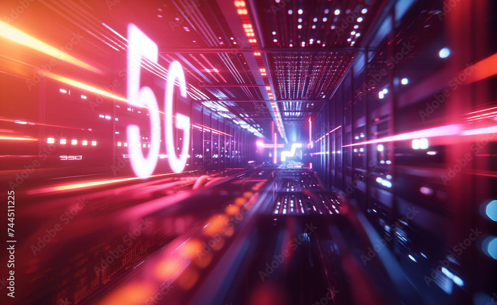 Poster 5g illumination: next-generation connectivity unveiled. next-gen wireless technology unveiled on hig