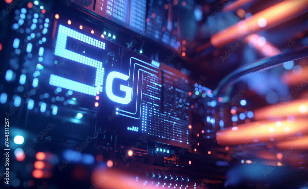 Poster 5g illumination: next-generation connectivity unveiled. next-gen wireless technology unveiled on hig