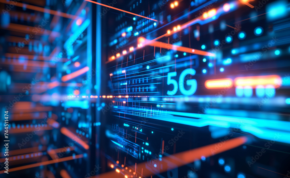 Poster 5g illumination: next-generation connectivity unveiled. next-gen wireless technology unveiled on hig